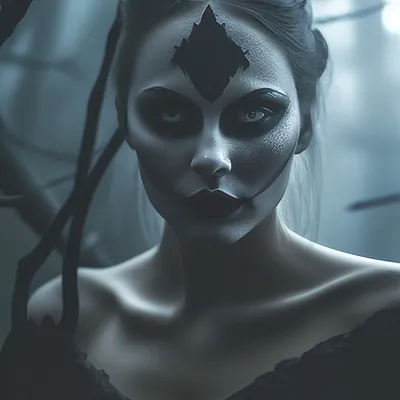 Красивые страшные маски на черном фоне Стоковое Фото - изображение  насчитывающей канал, маска: 163663056