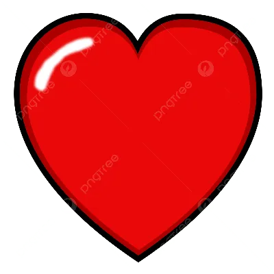 Изолированное Красное Сердце Глянцевым Эффектом Стиле Мультфильма Контур  Белом Фоне Векторное изображение ©PenWin 549778862