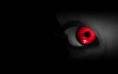 Красные глаза в темной комнате» — создано в Шедевруме