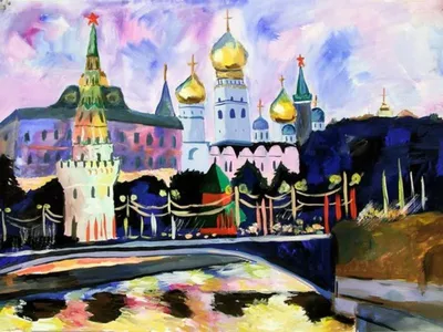 Москва рисунок для детей - 65 фото