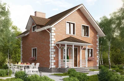 Кирпичный дом по проекту «Аристократ» площадью 125,33 м2 по цене 3796500  руб.
