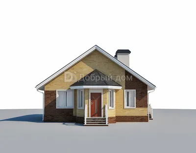 Проект дома с эркером гаражом и навесом | Архитектурное бюро \"Беларх\" -  Авторские проекты планы домов и коттеджей