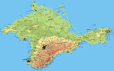 Подробная карта «Атлас» горного Крыма » Отдых в Крыму 2023