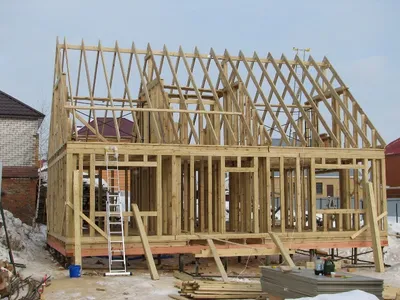 Строительство каркасного дома от фундамента до крыши