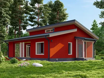 Проект каркасного дом «Зеленоград»: одноэтажный дом 6x6 с мансардой,  полувальмовой крышей | Стремление