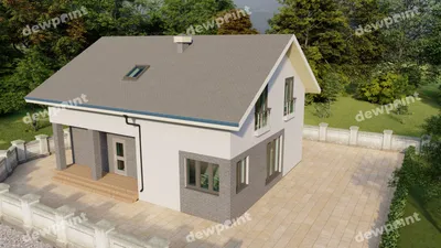 Дом дачный Классика двускатная крыша 6х6