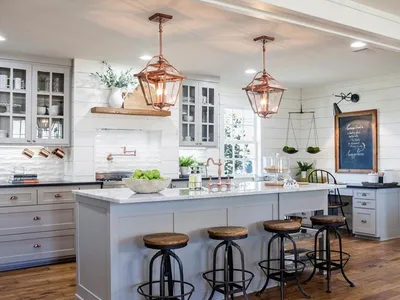 Дизайн интерьер кухни столовой в частом доме: фото с примерами от Mr.Doors