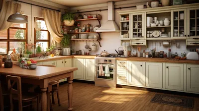 Кухни в стиле Кантри – идеи дизайна и фото в интерьере