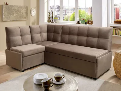 Кухонный диван со спальным местом Квадро 191х116х80 коричневый - купить в  ООО \"ВоБаза\", цена на Мегамаркет