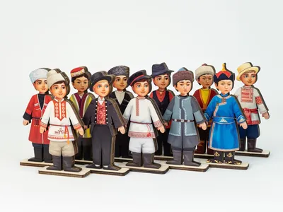Народы России» - разборные куклы в национальных костюмах (48 шт)