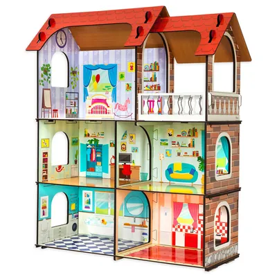 Кукольный домик Мечта, для кукол до 30 см (31 предмет мебели и интерьера)  (PD316-02) по низкой цене - Murzilka.kz