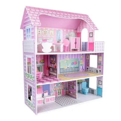 M-WOOD Кукольный домик с мебелью для Барби