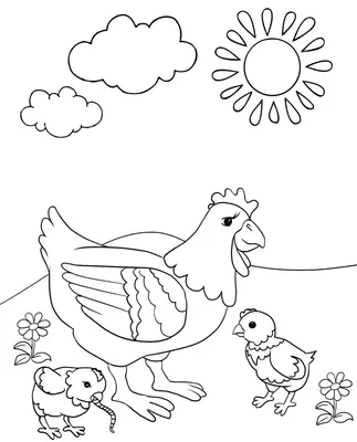 Развитие речи на тему: \"Дети кормят курицу и цыплят\"