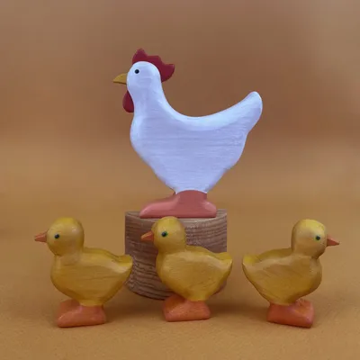 Набор деревянных игрушек, Курица с цыплятами – ForestMelody