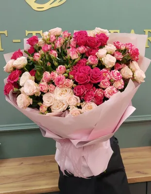 Кустовые розы на 1 сентября купить с доставкой по Томску: цена, фото,  отзывы.