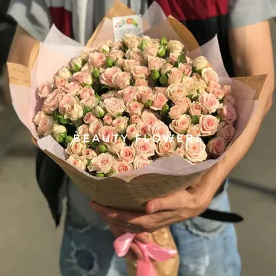 Кремовые кустовые розы за 4 890 руб. | Бесплатная доставка цветов по Москве