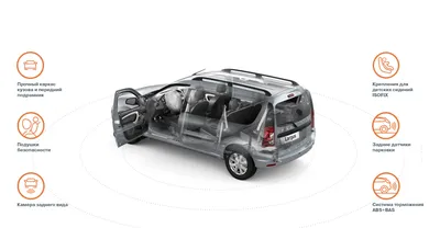 Купить автомобильные Коврик в багажник Lada Largus 7 мест (2012-2022) EVA  3D Premium