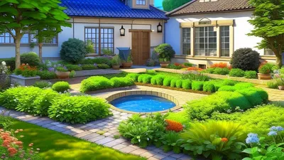Планировка двора частного дома: фото и идеи обустройства | Беседка патио,  Ландшафтные планы, Планировка двора