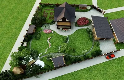 Ландшафтный дизайн - заказать проект работы для загородного участка (дома)  - цены в Москве и области