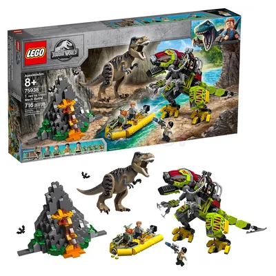 Купить lEGO Jurassic World Бой тираннозавра и робота-динозавра, цены на  Мегамаркет | Артикул: 100024576033