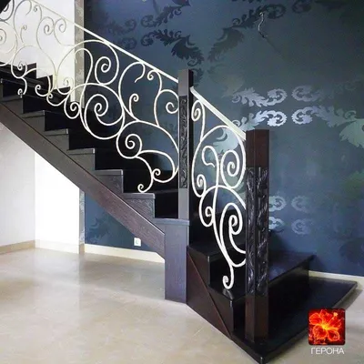 Белая кованая лестница в интерьере | Интерьер, Белая лестница, Дизайн  лестницы