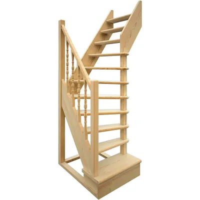 Деревянная лестница ЛС-10к, купить в Москве, цена на заказ в  интернет-магазине