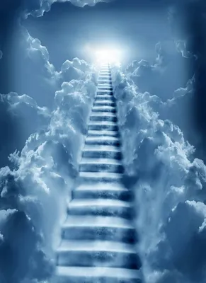 лестница на небеса в облаках Иллюстрация штока - иллюстрации насчитывающей  чистка, небесно: 271840289