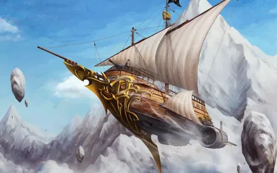 Рисуем Летучий корабль, или Как живут счастливые | Steampunk ship,  Steampunk airship, Steampunk wallpaper