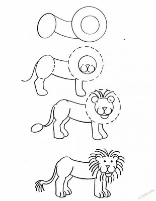 Как нарисовать льва карандашом поэтапно - Уроки рисования - Полезное на  ARTSphera