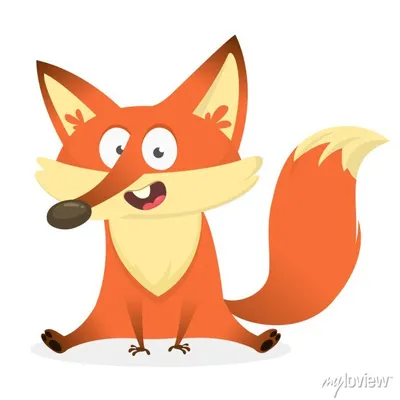 Little funny fox Stock Vector by ©Andrey_Makurin 104134508