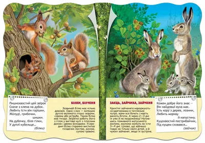Лісові тварини, 43 наліпки - Віршики з наліпками - Книги для малюків Пегас