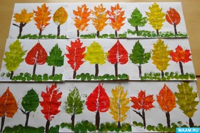 Картинки осенние листья для детей :: Карточки и картинки для детей |  Осенние деревья, Искусство работы с деревом, Осенние листья