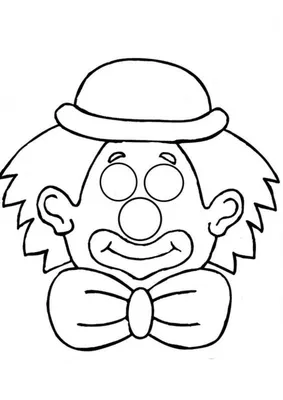 Лицо клоуна: охра,черный,белила, …» — создано в Шедевруме