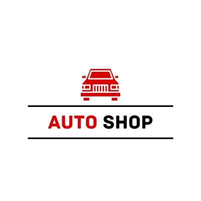 Красный Автомобиль Магазин Логотип: создать онлайн - Turbologo