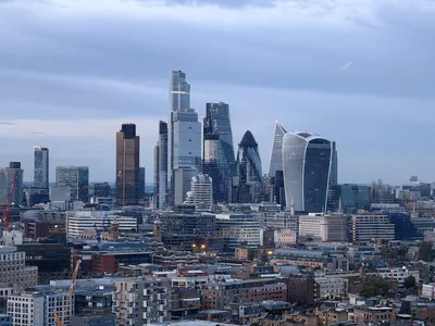 Фотообои Сказочно красивый вид на Лондон сверху купить в Москве, Арт. 9-504  в интернет-магазине, цены в Мастерфресок