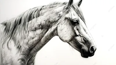 Рисунок лошади карандашом для срисовки - 56 фото