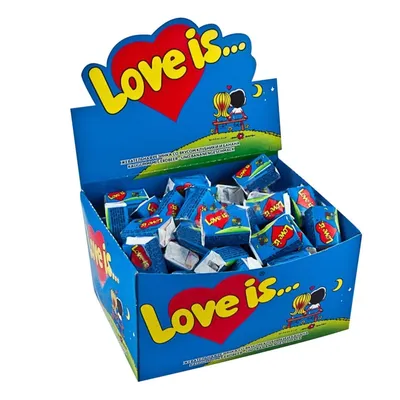 Жевательная резинка Love is… (клубника-банан) блок 100 шт: купить по лучшей  цене в Алматы | Интернет-магазин Marwin