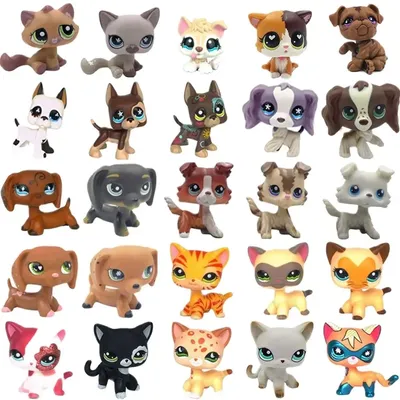 9 Lot Pet Shop LPS Collie Set With Accessories Lot Rare Collectable Toy  Figures | eBay