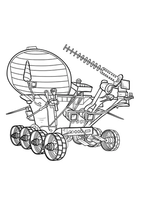 Раскраска Луноход | Раскраски Космические аппараты