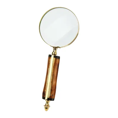 Увеличительное стекло, лупа ручная круглая с золотой ручкой для чтения и  рукоделия. Диаметр 80 мм. Лупа 7х винтажный стиль - купить с доставкой по  выгодным ценам в интернет-магазине OZON (334276769)