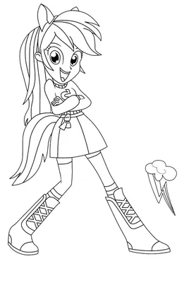 Online coloring pages Coloring page Equestria girls rainbow my little pony,  Download print coloring page.
