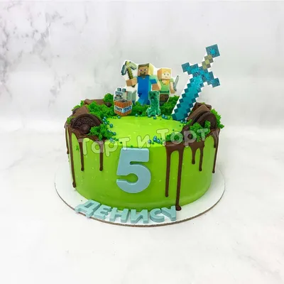 Сахарная картинка на торт мальчику Майнкрафт Minecraft PrinTort 26173404  купить за 280 ₽ в интернет-магазине Wildberries