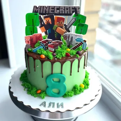Купить Детский торт Minecraft №77 — 975 грн/кг*Без учета стоимости декора  Cupcake Studio 2022