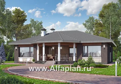 Проект одноэтажного дома с террасой ПРОСТОЙ купить в Минске на Territoria.by