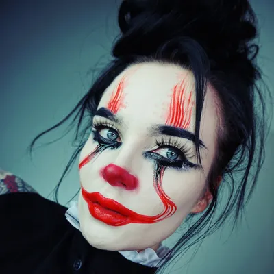 Клоунский макияж в высоком разрешении