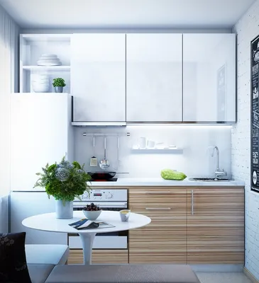 Как может быть обустроена маленькая кухня в квартире? - Bergge