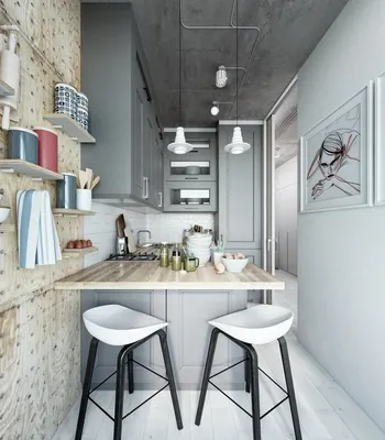 Маленькая кухня в стиле лофт: отделка, мебель, освещение - читайте статьи  от «Ваша Мебель»