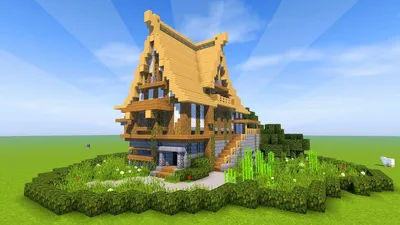 Дом на холме [1.17.1] [1.16.5] [1.15.2] [1.12.2] / Карты для Майнкрафт /  Minecraft Inside