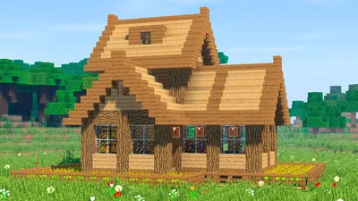 Мини-домик для выживания 🏠 #minecraft #майнкрафт #тиктокиграет | TikTok