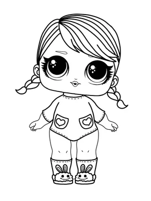 Раскраски «Куклы LOL» - «Кукла ЛОЛ малышка с косичками» | Cute coloring  pages, Lol dolls, Unicorn coloring pages